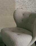 &tradition Little Petra fauteuil walnoten onderstel