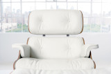 Vitra Eames Lounge chair met Ottoman fauteuil (nieuwe afmetingen) sneeuwwit 