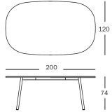 Magis Déjà-vu Table tafel wit rechthoek medium 200x120