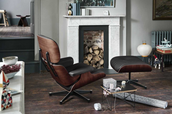 Vitra Eames Lounge chair met Ottoman fauteuil (nieuwe afmetingen) Palisander