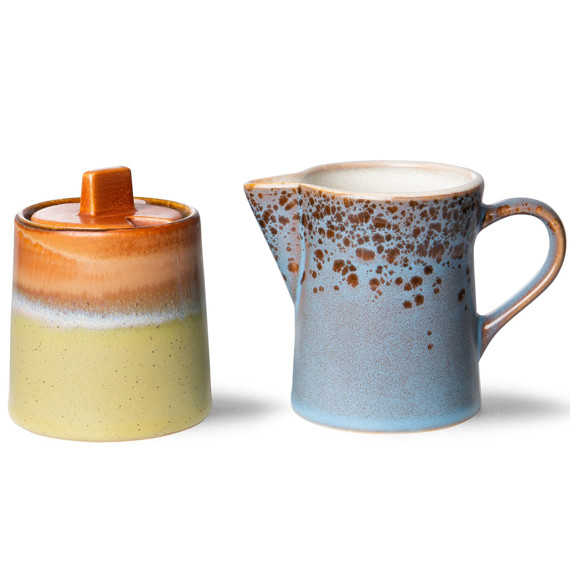 Maladroit Sprong Opiaat HKliving 70's Ceramic Melk en Suiker set | Flinders