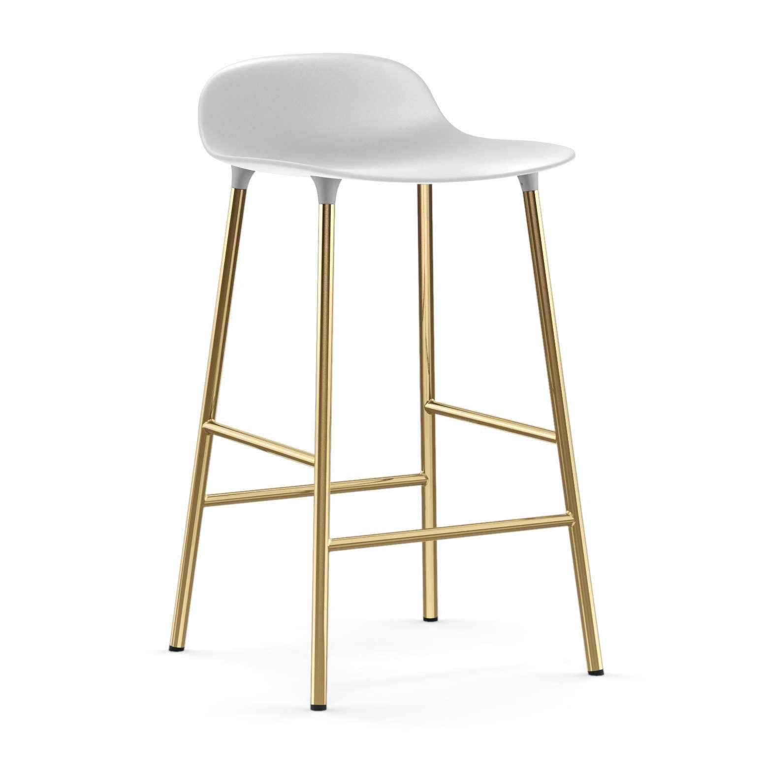 Normann Copenhagen Form Barstool Barkruk 65cm Met Messing Onderstel Flinders