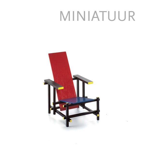 Golven Redding Ijveraar Vitra Rood blauwe stoel miniatuur | Flinders