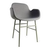 Normann Copenhagen Form Armchair gestoffeerde stoel met stalen onderstel