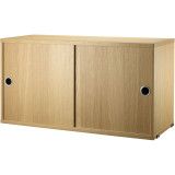 String Furniture Cabinet with sliding doors 78 x 30 x 42 cm