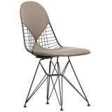 Vitra Eames Wire Chair DKR-2 stoel gepoedercoat onderstel