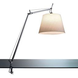 Artemide Tolomeo Mega bureaulamp met dimmer en tafelklem aluminium