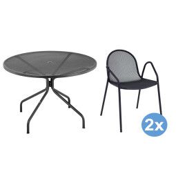 Emu Cambi Round tuinset 120 tafel + 2 stoelen (armchair)