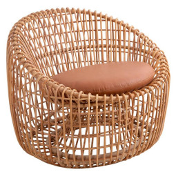 Cane-Line Nest Round Rattan fauteuil indoor
