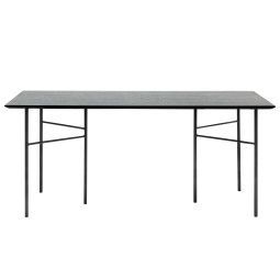 Ferm Living Mingle tafel 160x90 black veneer, zwart onderstel