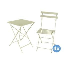 Fermob Bistroset tuin 57x57 tafel + 4 stoelen