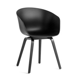 Hay About a Chair AAC22 stoel zwart gelakt onderstel