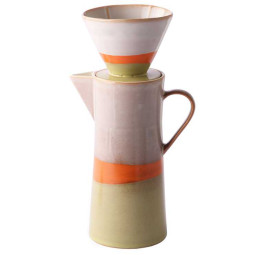 HKliving 70's ceramic coffee pot en filter