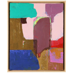HKliving Abstract Multicolor schilderij 43x53