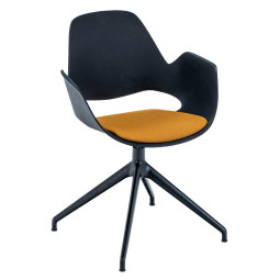 houe falk stoel met zwart onderstel flinders