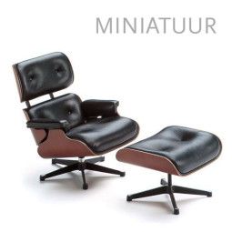 Vitra Lounge Chair & Ottoman miniatuur
