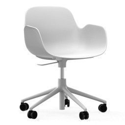 Normann Copenhagen Form Armchair bureaustoel met wit onderstel