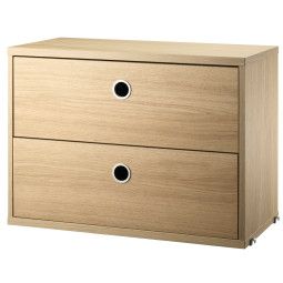 String Furniture Cabinet with two drawers 58 x 30 x 42 cm