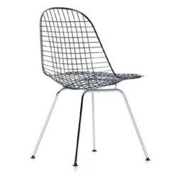 Vitra Eames Wire Chair DKX stoel verchroomd