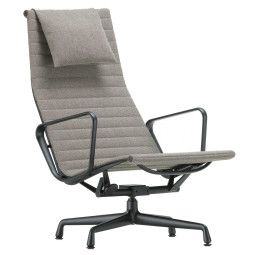 Vitra Aluminium Chair Black EA 124 grijs
