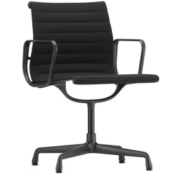 Vitra EA 104 stoel zwart aluminium onderstel