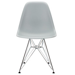 Vitra Eames DSR stoel verchroomd onderstel, helder grijs