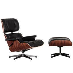 Vitra Tweedekansje - Eames Lounge chair met Ottoman fauteuil (nieuwe afmetingen) Palisander