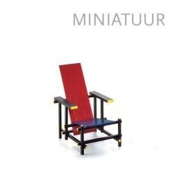 Vitra Rood blauwe stoel miniatuur
