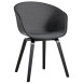 Hay About a Chair AAC22 gestoffeerde stoel, onderstel Black, kuip Black, Surface 190