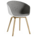 Hay AAC22 stoel gelakt onderstel, kuip wit, Surface 120