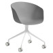 Hay About a Chair AAC24 stoel met wit onderstel, Grey