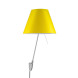 Luceplan Costanza wandlamp met aan-/uitschakelaar aluminium body, kap smart yellow