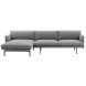 Muuto Outline bank 3-zits met chaise longue links Fiord 151