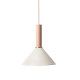 Ferm Living Cone Light Grey hanglamp groot roze