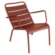 Fermob Luxembourg Low fauteuil met armleuning Red Ochre