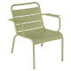 Fermob Luxembourg lounge fauteuil met armleuning Willow green