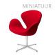 Fritz Hansen Swan Chair miniatuur rood