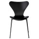 Fritz Hansen Vlinderstoel Series 7 stoel Monochrome gelakt Black