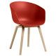 Hay AAC22 stoel met gezeept onderstel, kuip warm rood