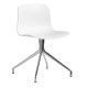 Hay About a Chair AAC10 stoel met gepolijst aluminium onderstel White