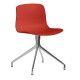 Hay About a Chair AAC10 stoel met gepolijst aluminium onderstel Warm Red