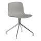 Hay About a Chair AAC10 stoel met gepolijst aluminium onderstel Concrete Grey