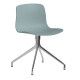 Hay About a Chair AAC10 stoel met gepolijst aluminium onderstel Dusty Blue