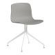 Hay About a Chair AAC10 stoel met wit onderstel Concrete Grey
