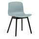 Hay About a Chair AAC12 stoel zwart gelakt onderstel dusty blue