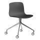 Hay About a Chair AAC14 stoel met gepolijst aluminium onderstel Soft Black