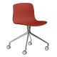 Hay About a Chair AAC14 stoel met gepolijst aluminium onderstel Warm Red
