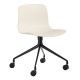 Hay About a Chair AAC14 stoel met zwart onderstel Cream White