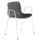 Hay About a Chair AAC18 stoel met wit onderstel Soft Black