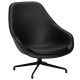 Hay About a Lounge Chair High AAL91 fauteuil leather sierra, onderstel zwart gepoedercoat